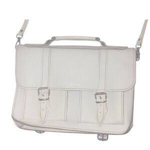 GRAFEA Off White Leather Satchel Bag.